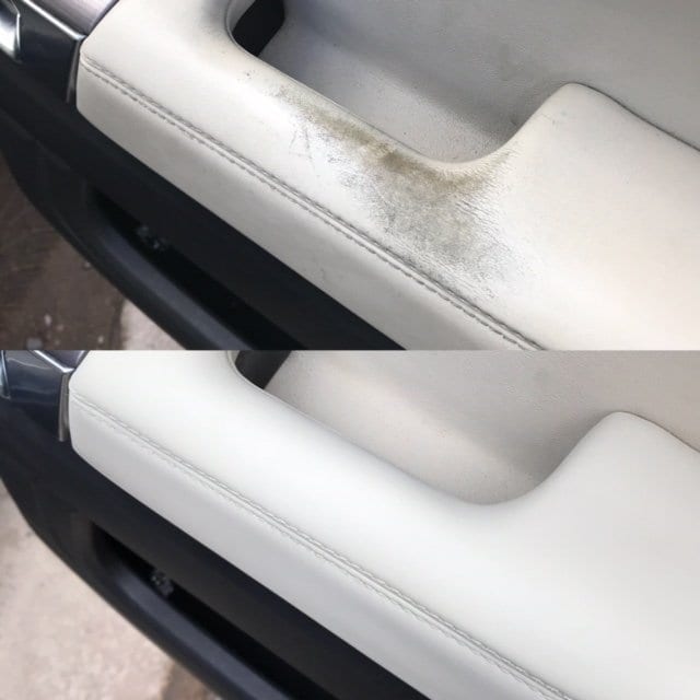 Range Rover leather repair, door and seat Trim Technique