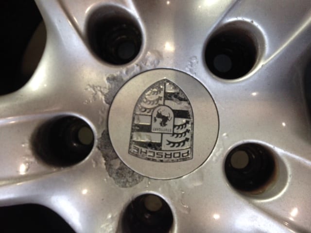 Corroded alloy wheel