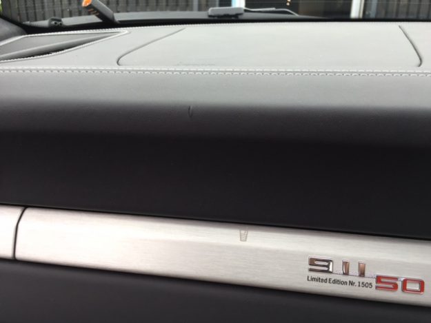 Scratched Porsche 911 dash