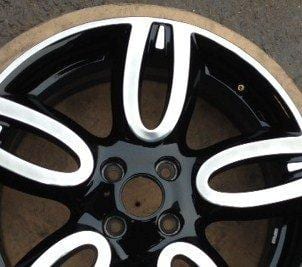Renault black alloy repaired